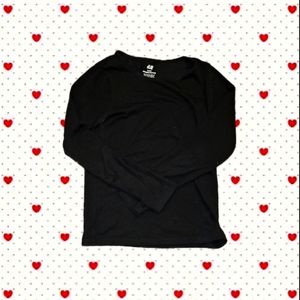 HM long sleeve basic black top